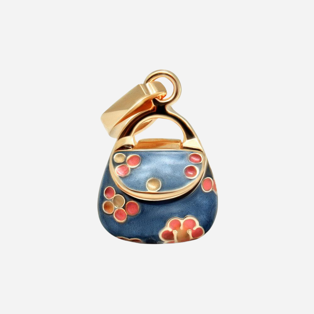 Petite Pocketbook (Blue) 14K Gold Plated - charmulet-2020