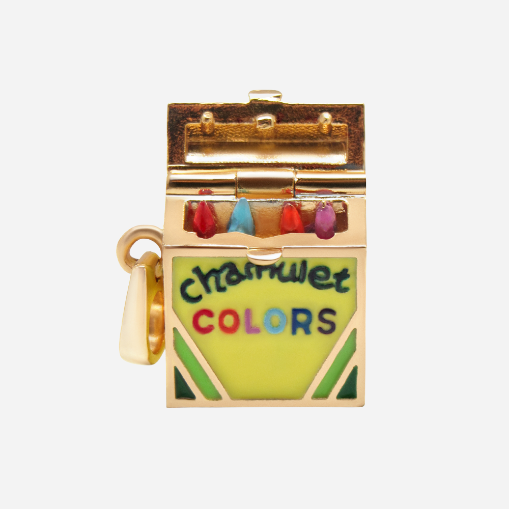 Crayon Box - Charmulet Delightful 14kt Gold Plated Interactive Charm - charmulet-2020