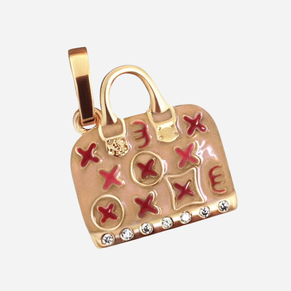 Beige Pocketbook - Charmulet Delightful 14kt Gold Plated Interactive Charm - charmulet-2020