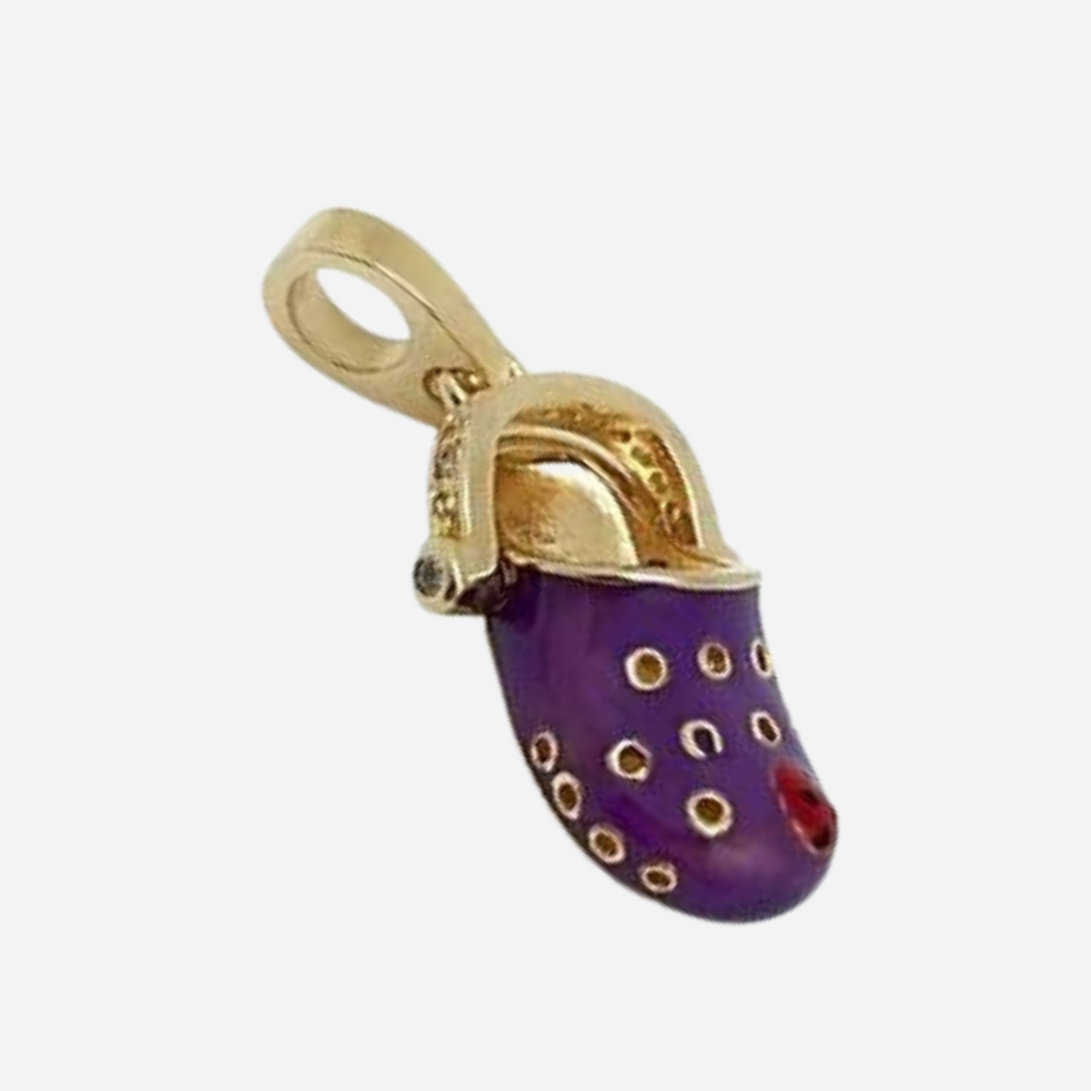 Purple Croc - Charmulet Delightful 14kt Gold Plated Interactive Charm. - charmulet-2020