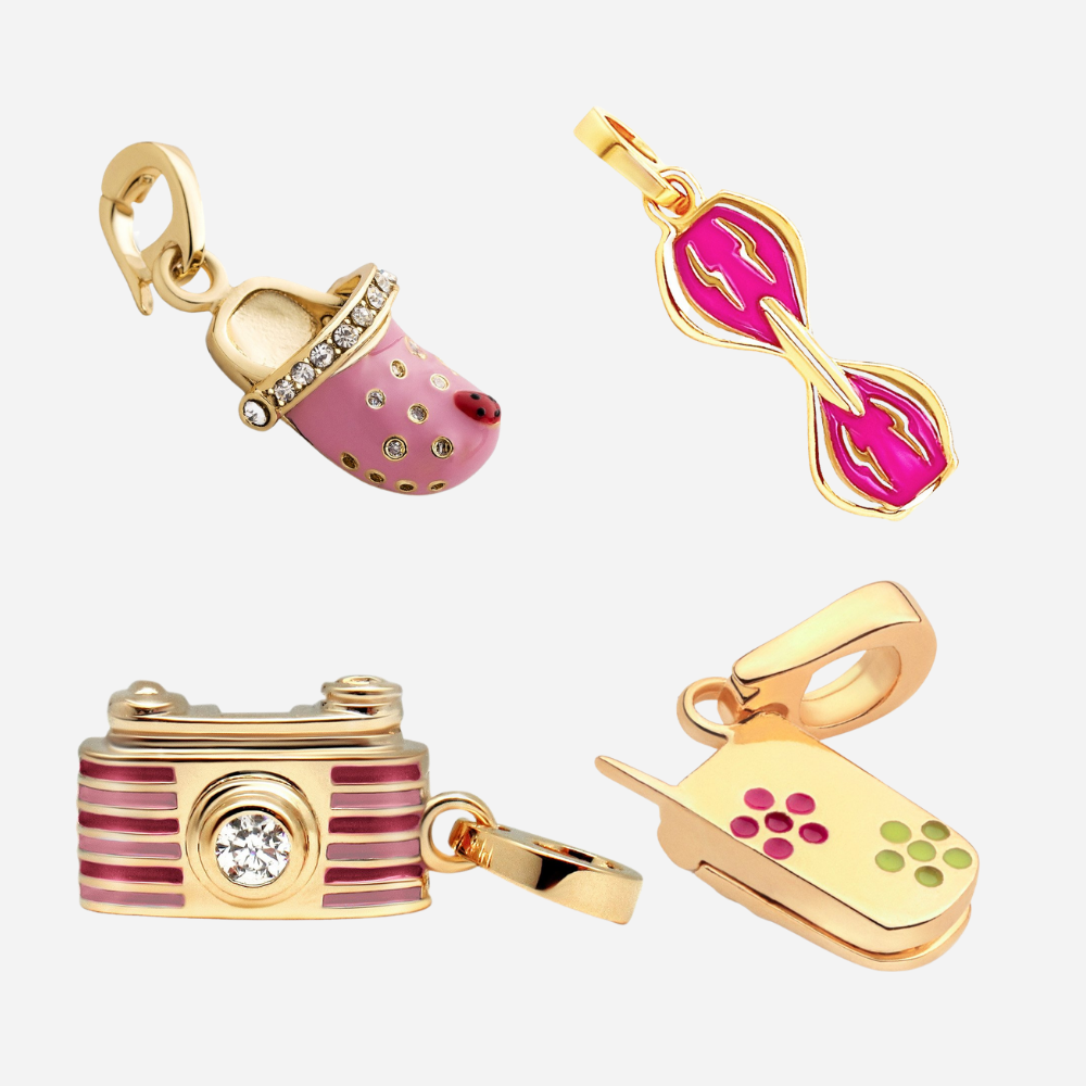 Charmulet 14kt Gold Plated Charm Set. Buy Multiple Charms at discounted  Price. Gift Box Included. (Bundle # 10)