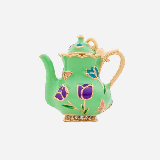 Green Teapot - Charmulet Delightful 14kt Gold Plated Interactive Charm - charmulet-2020